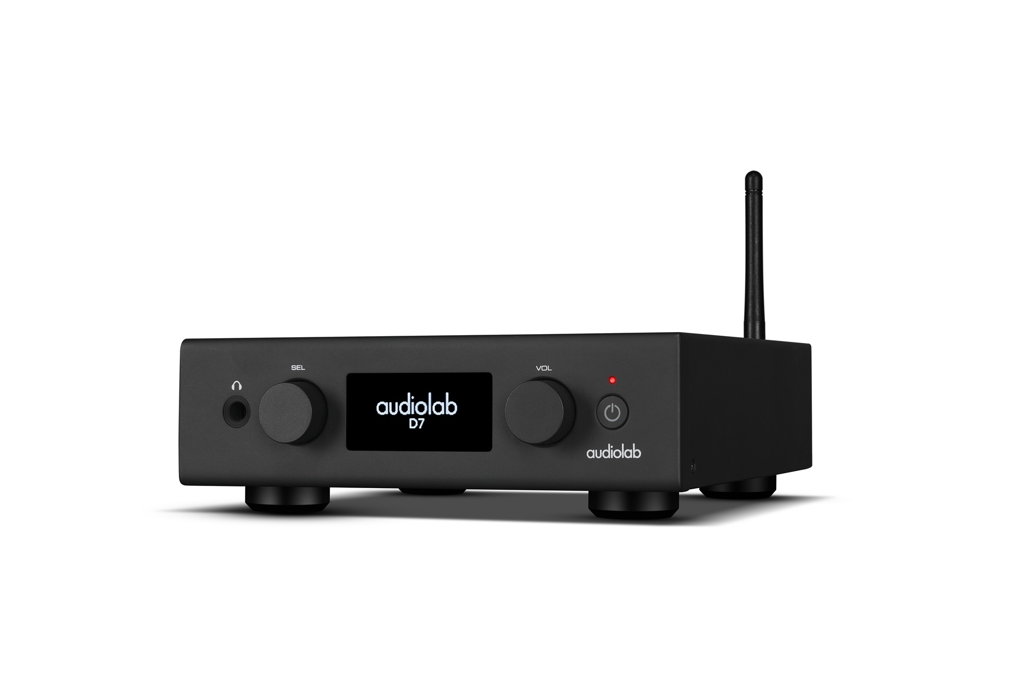 seitliche Front audiolab D7 Black