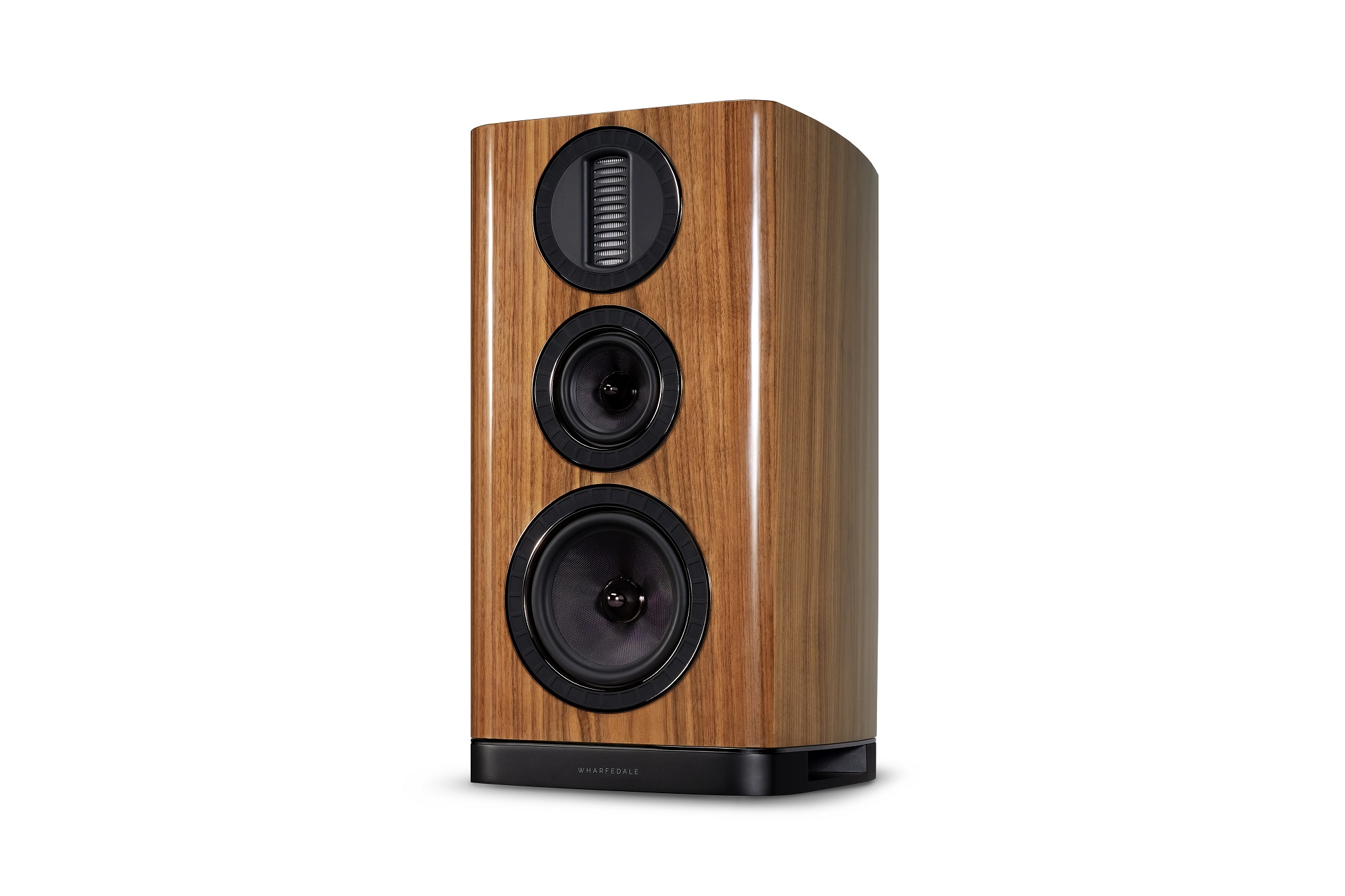 seitliche Front Wharfedale Aura 2 Walnut