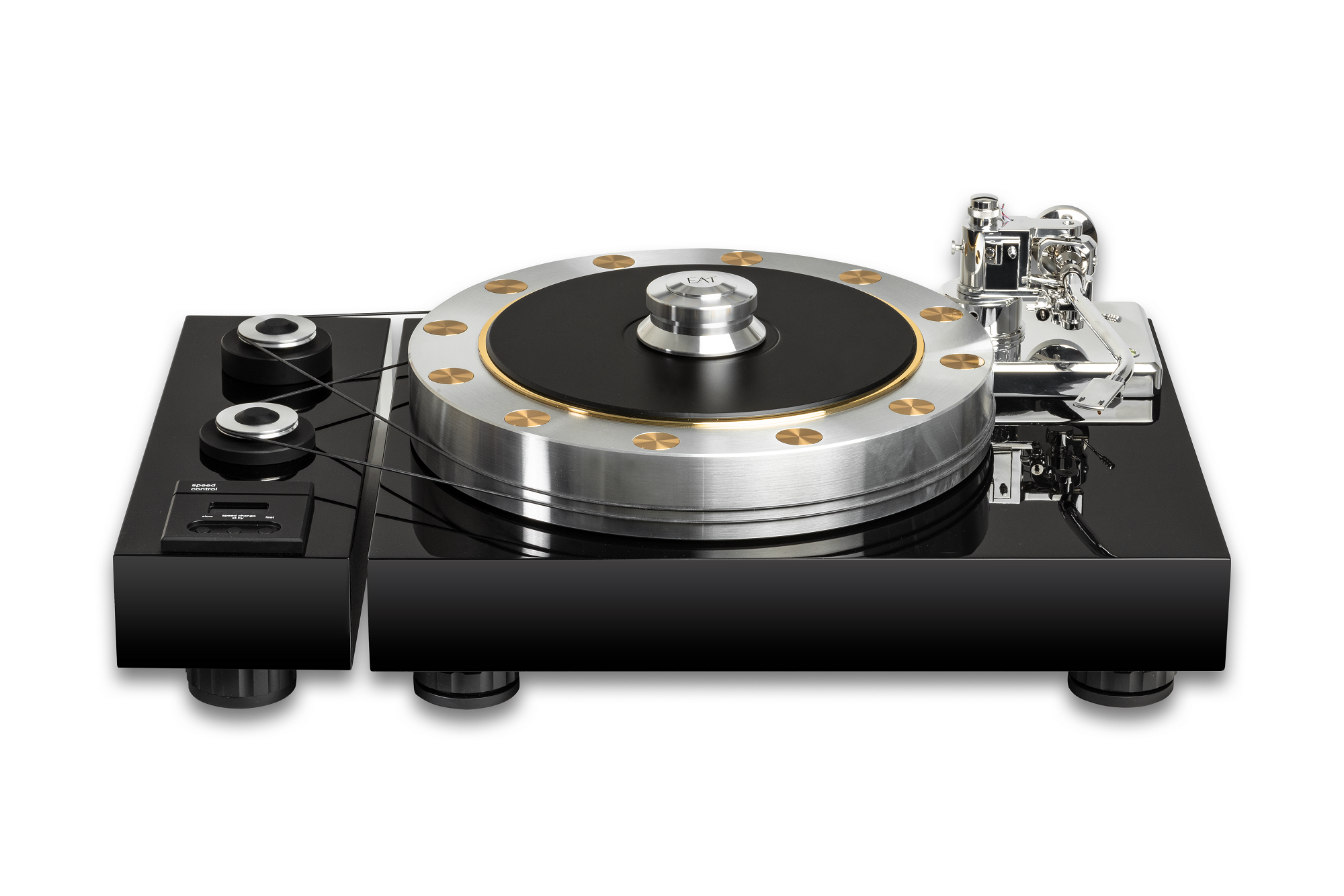 Front European Audio Team - Fortissimo Piano Black Copper incl. F-Note VT silver Wood inserts Brass (Variante von EUAT-Fortissimo)