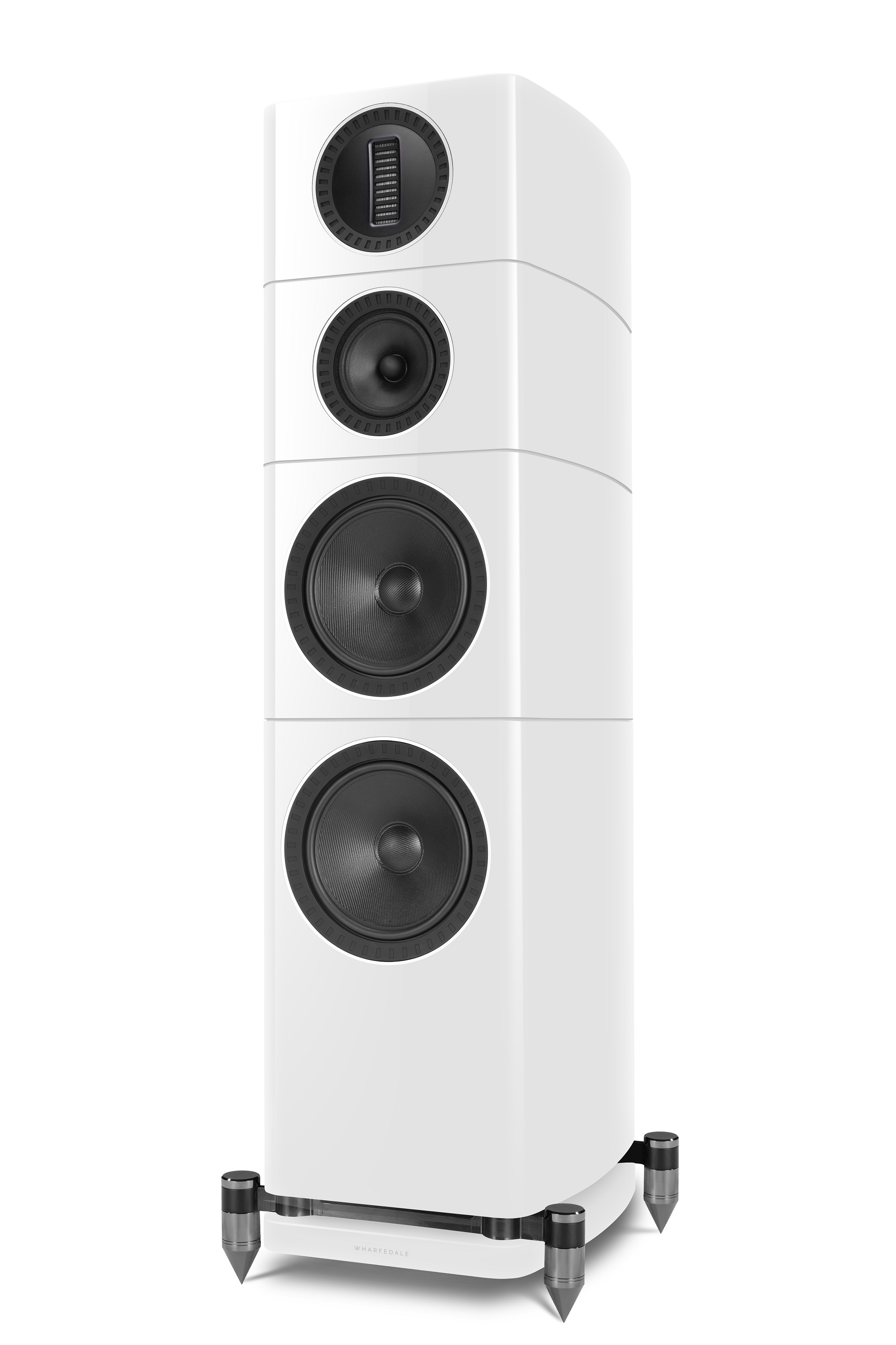 seitliche Front Wharfedale ELYSIAN 4 Piano White