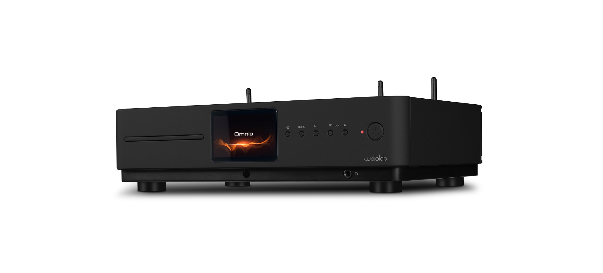 seitliche Front audiolab OMNIA schwarz