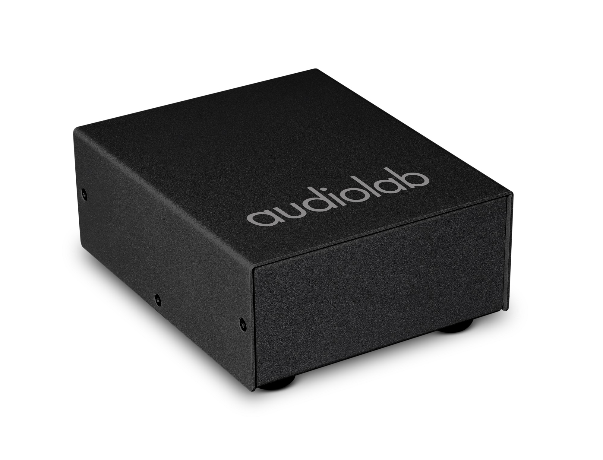 seitliche Front audiolab DC BLOCK Black