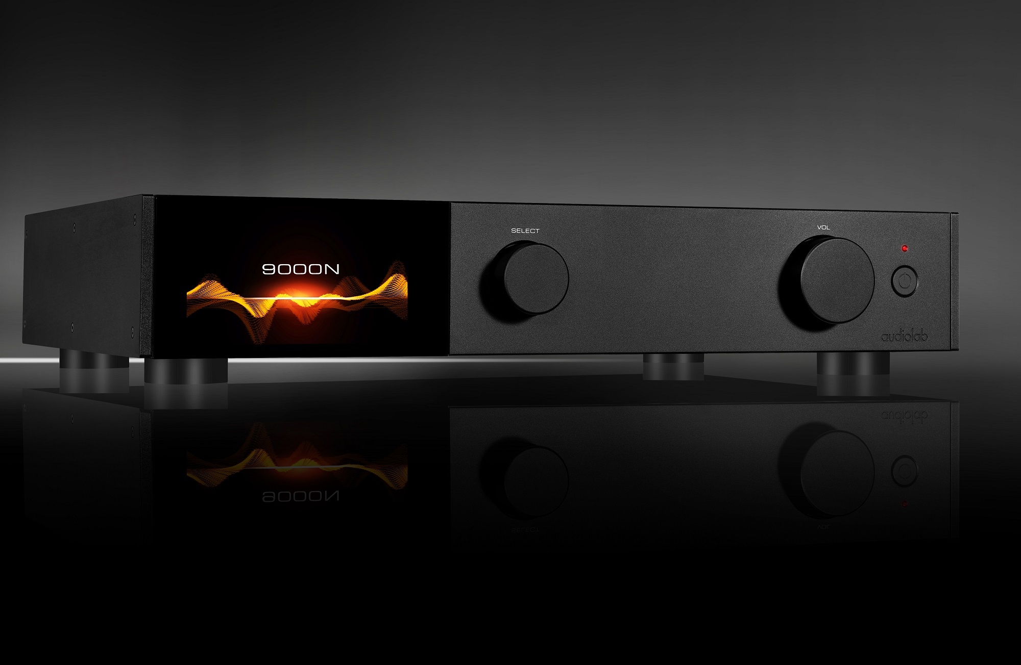 seitliche Front audiolab 9000N Black