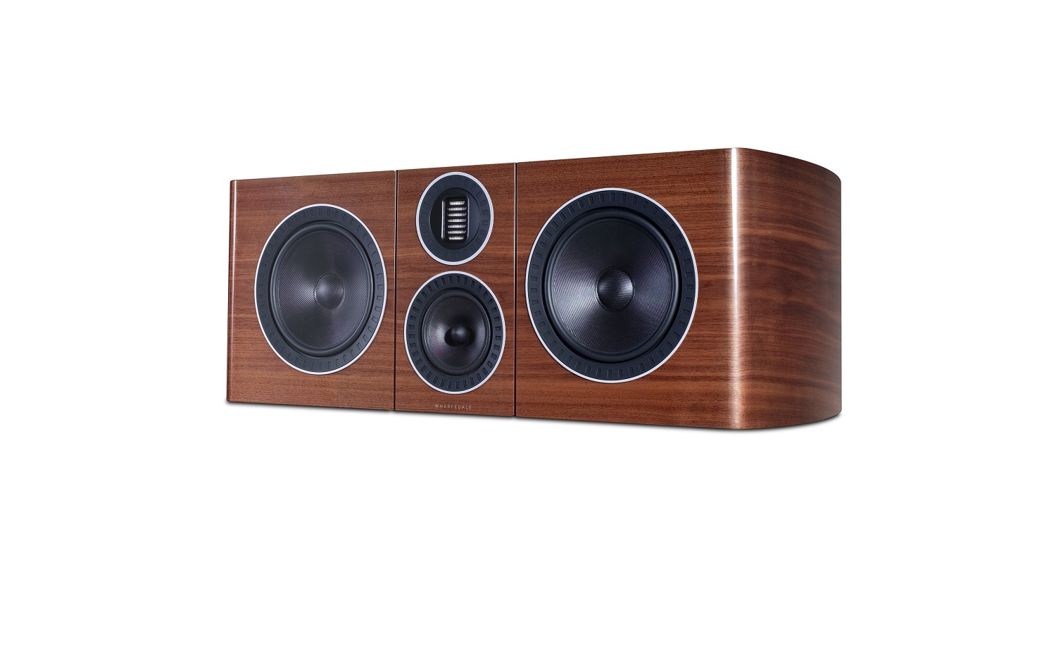 seitliche Front Wharfedale ELYSIAN Center Piano Walnut
