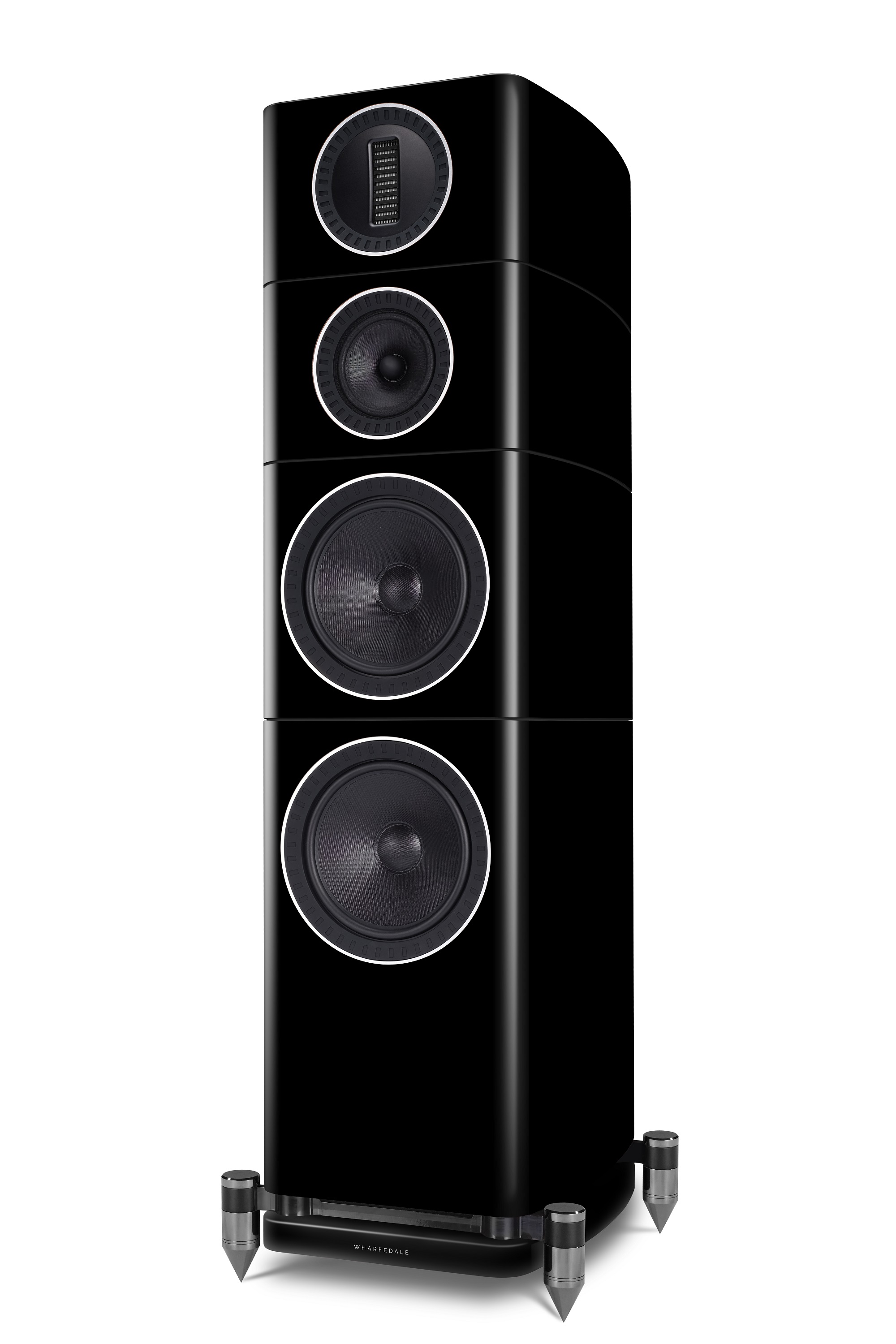 seitliche Front Wharfedale ELYSIAN 4 Piano Black
