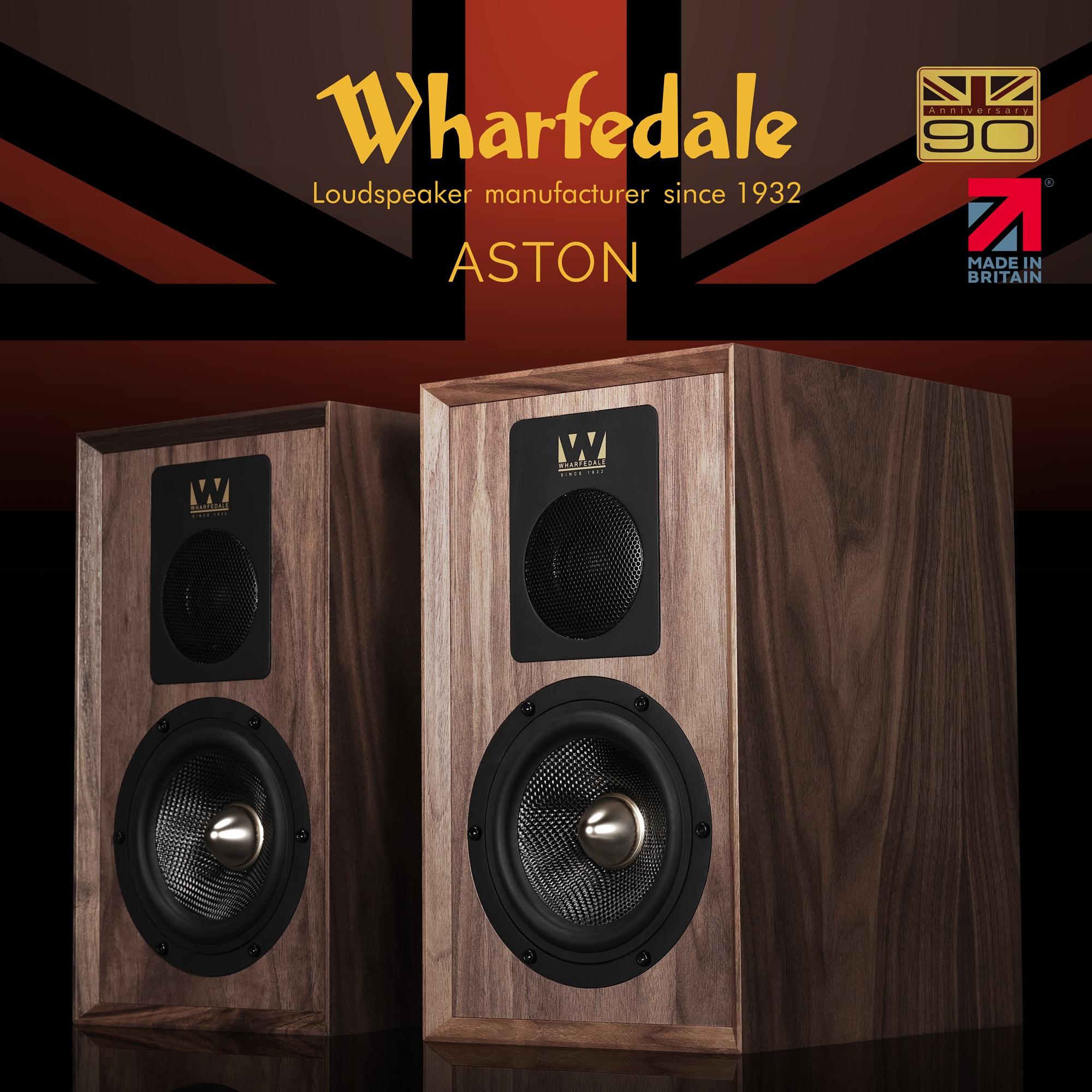 seitliche Front Wharfedale Aston inkl. Stand